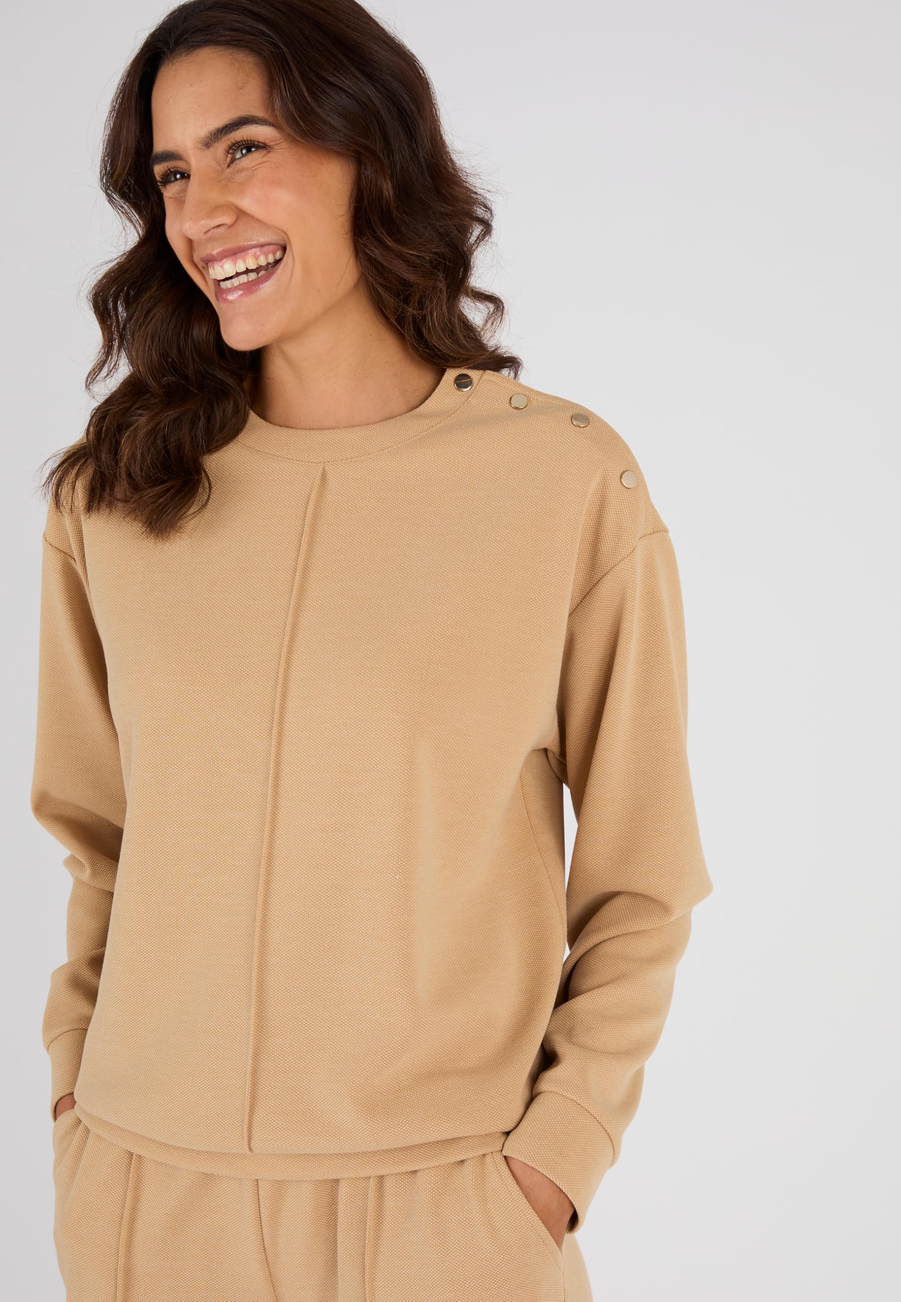 Damart Prêt-à-porter Felpa in Maglia Piquata Donna 38-40 poliestere riciclato