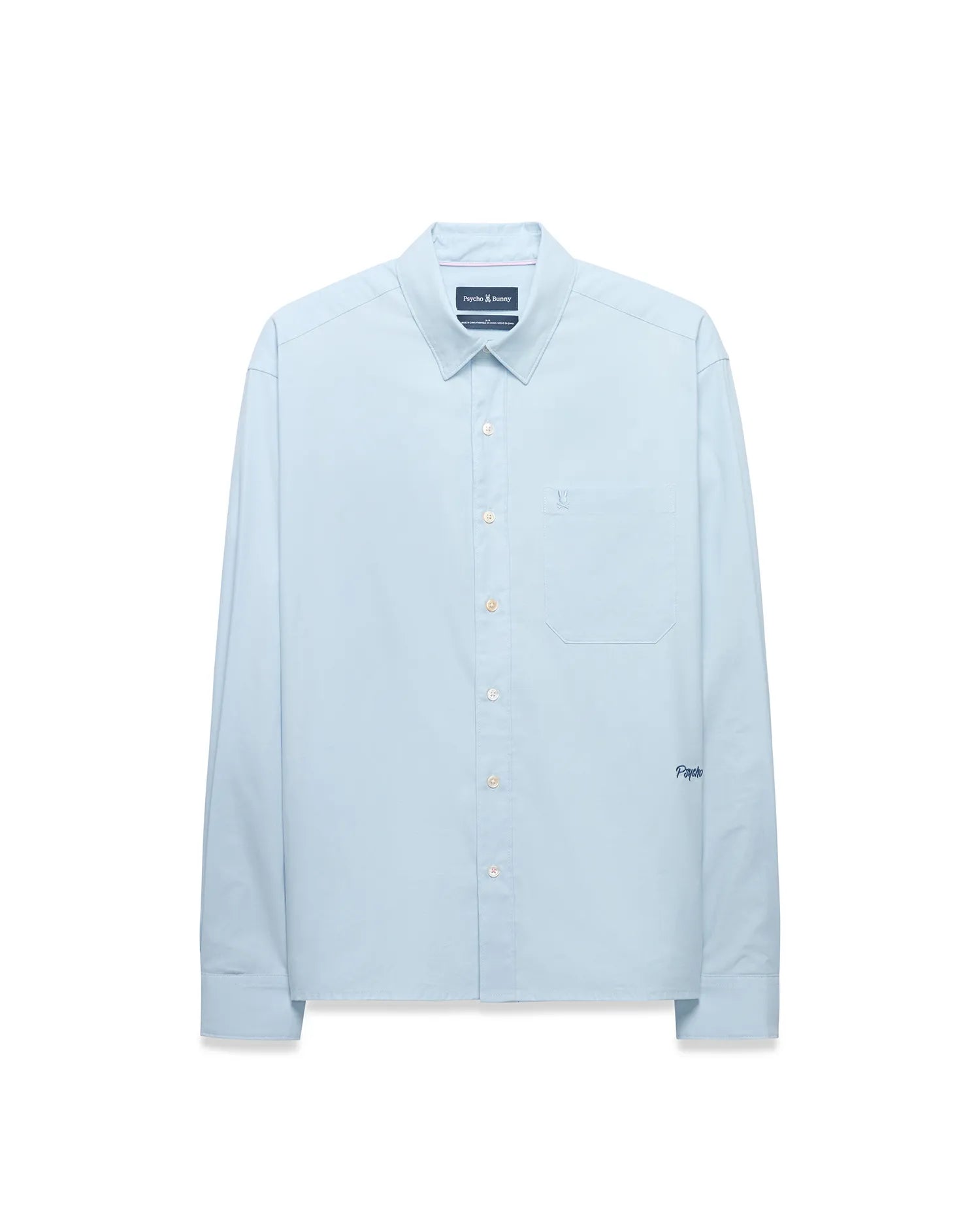 Psycho Bunny Men's Shirts Deacon camicia uomo oversize blu