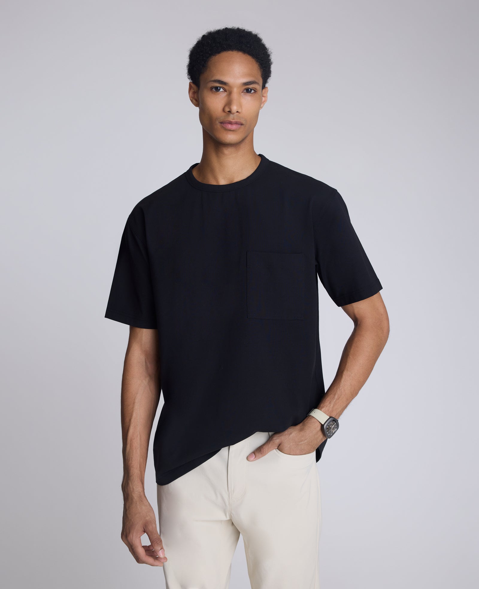 Kenneth Cole Reaction Clothing Oversized Tee T-shirt nera oversize