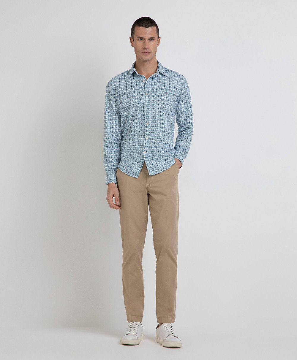 Markup Uomo Camicie Camicia nylon micro fantasia camicia