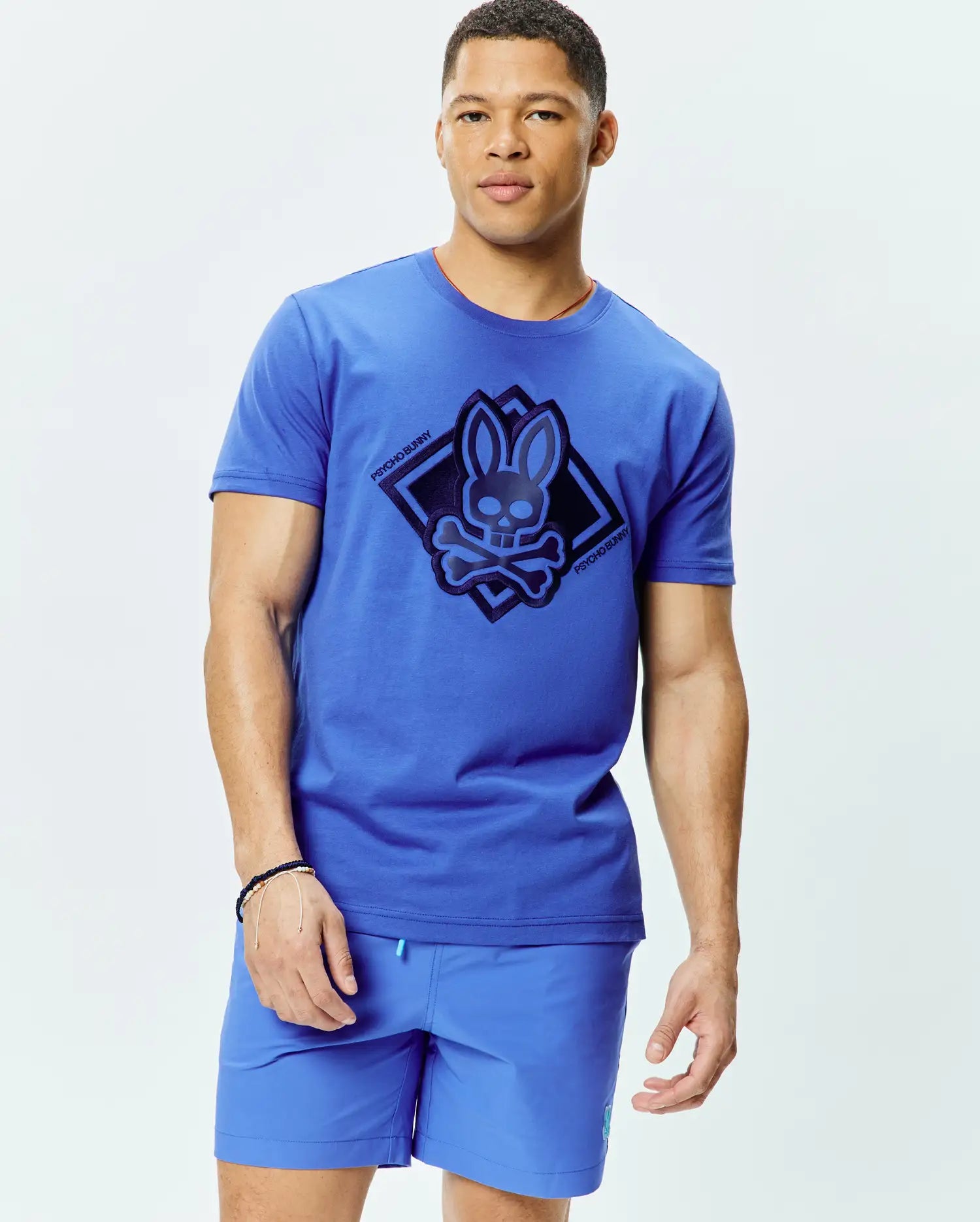 Psycho Bunny Men's Tees MENS TOBIAS GRAPHIC TEE - MT0200288 t-shirt blu
