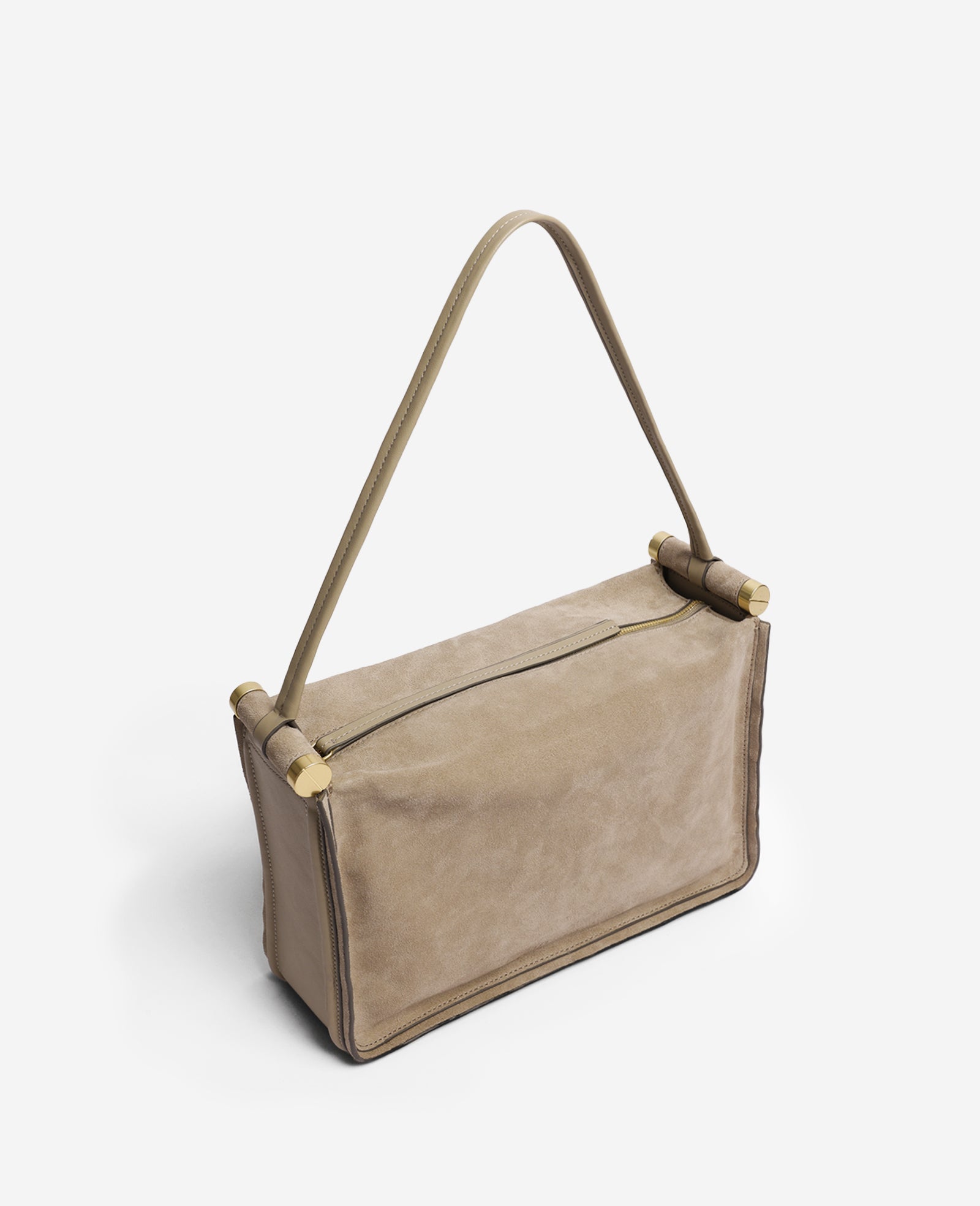 Kenneth Cole Reaction Bags Highline Large Suede Top Handle Shoulder Bag borsa taupe in pelle scamosciata