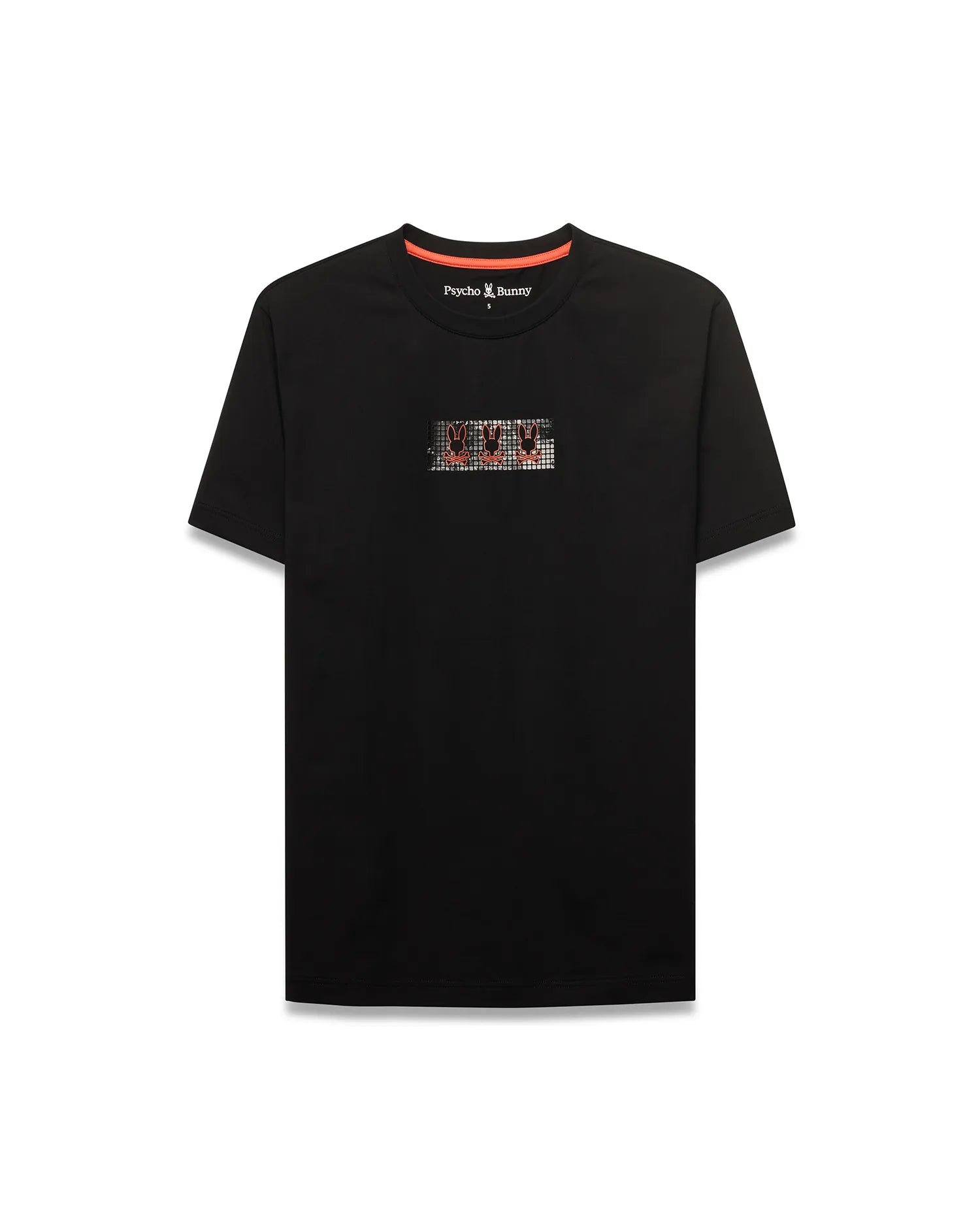 Psycho Bunny Men's Tees Alfie Back Graphic Tee t-shirt uomo nera cotone