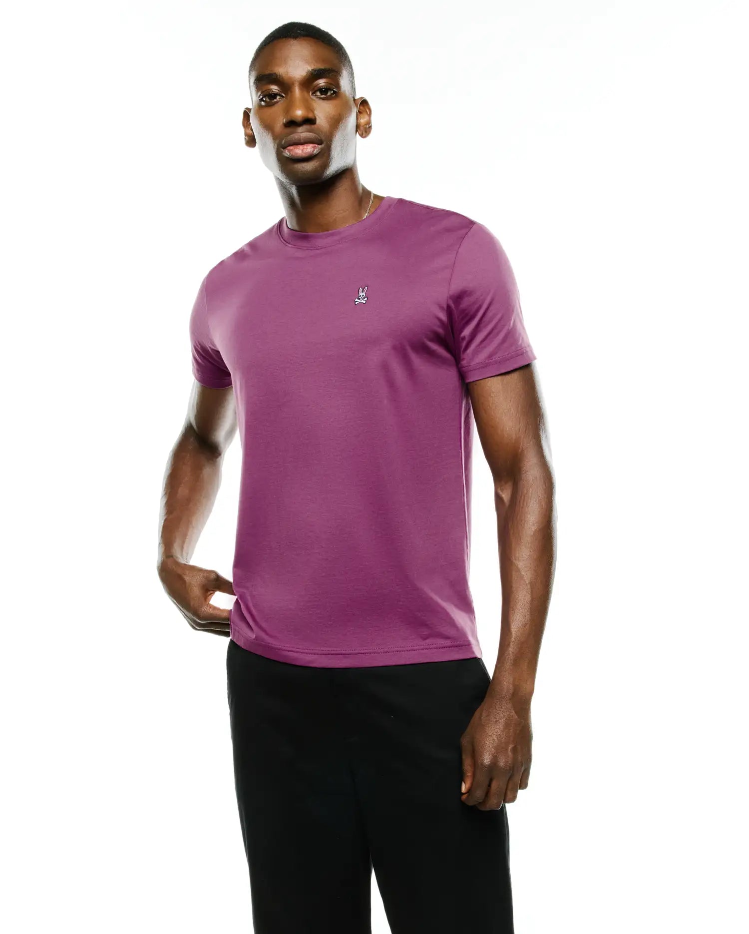 Psycho Bunny Men's Tees Classic Crew Neck Tee B6U014F200 maglietta viola XXS