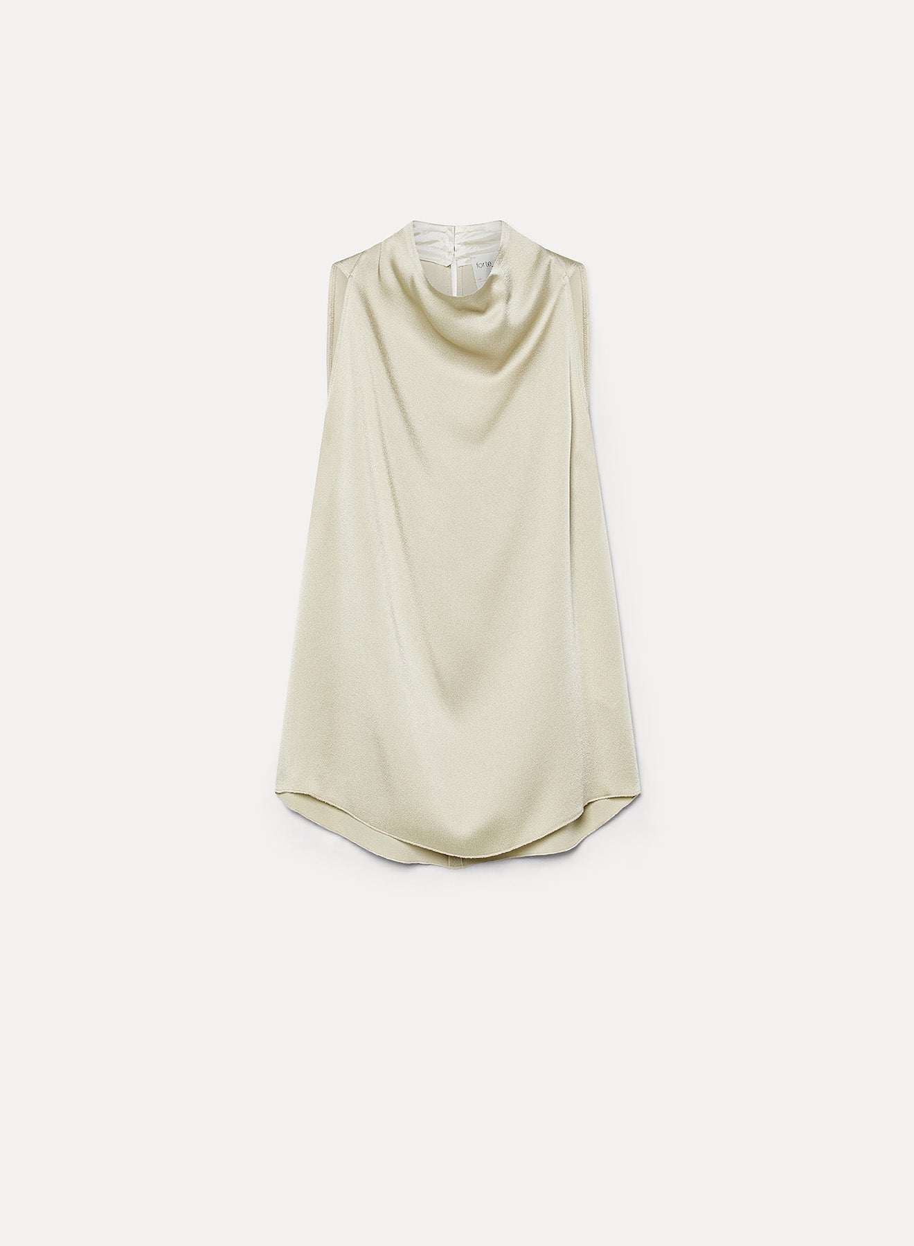 Forte top top in envers satin senza maniche argilla