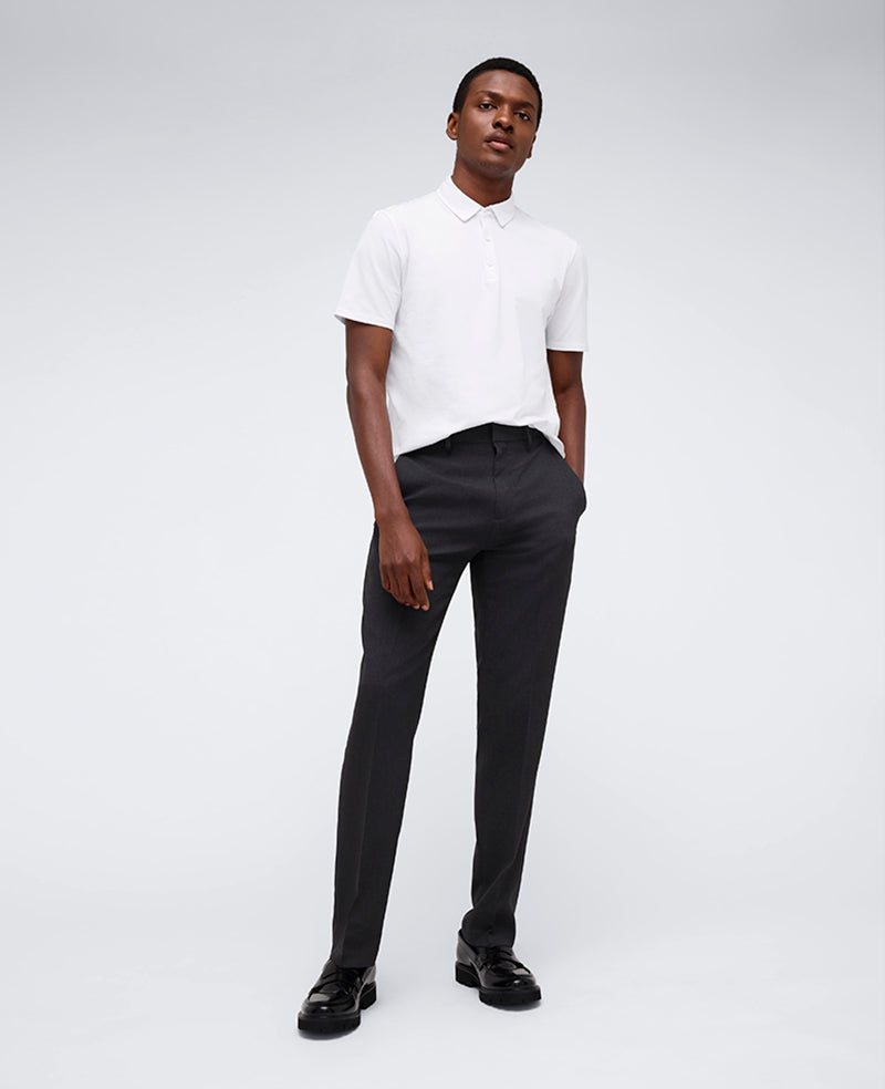 Kenneth Cole Reaction Clothing Slim-Fit Tic Weave Dress Pant pantaloni antracite