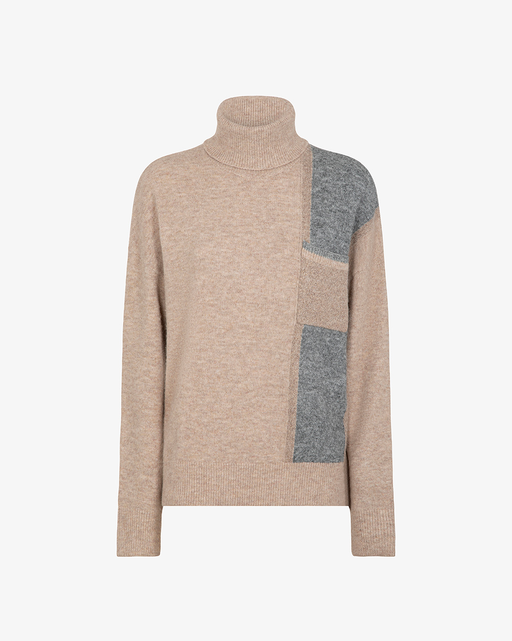 Markup Donna Maglieria Dolcevita con taschino e inseri lurex maglia