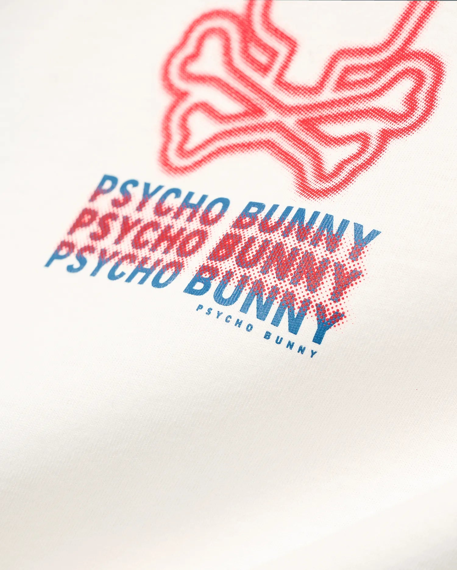 Psycho Bunny Men's Tees Alex Pima Cotton Back Graphic Tee MT0200372 maglietta ecru