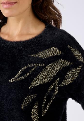 Damart Prêt-à-porter Maglione a maglia pelosa con motivo vegetale 38-40