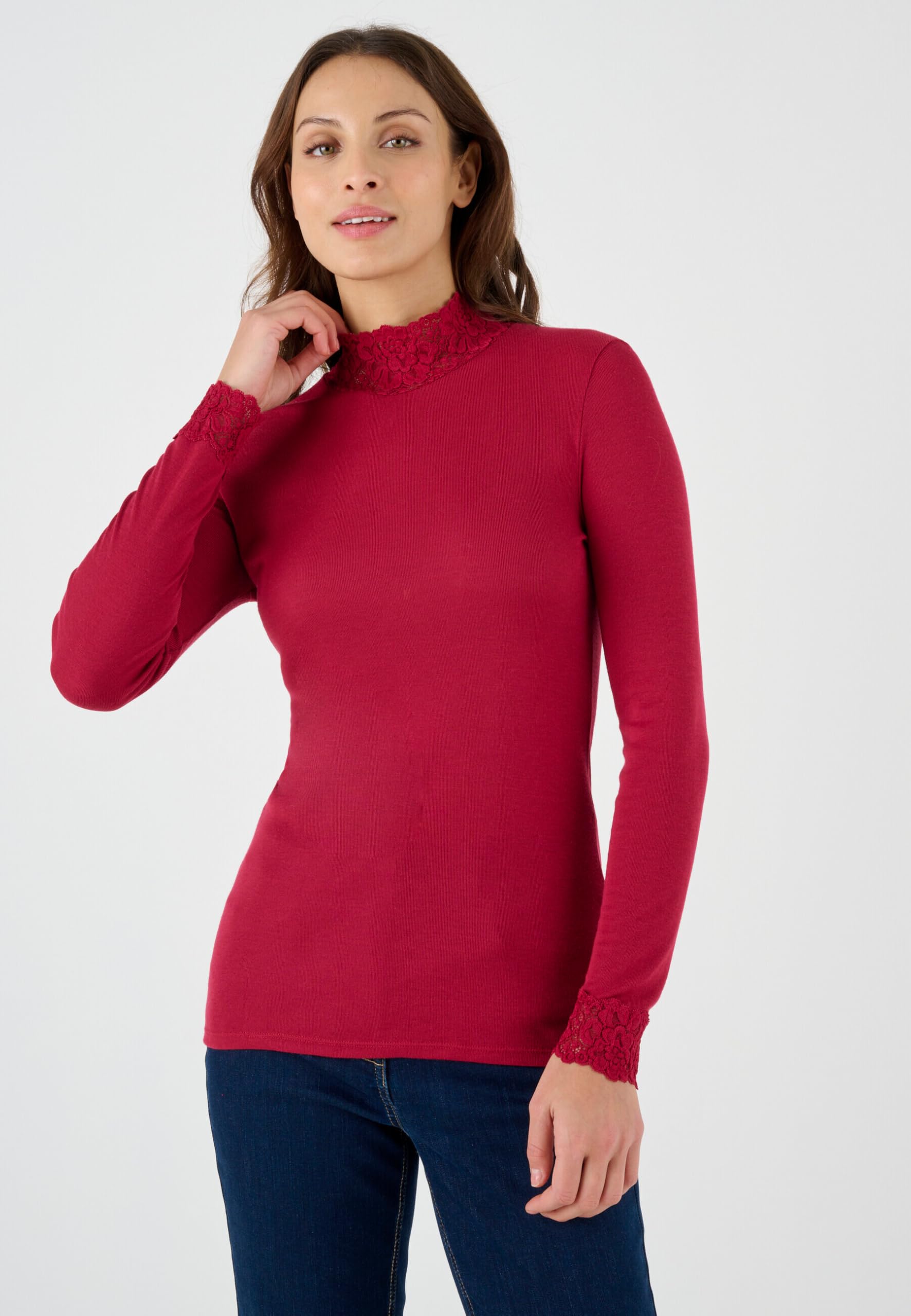Damart Thermolactyl maglietta fine costa donna rossa XS