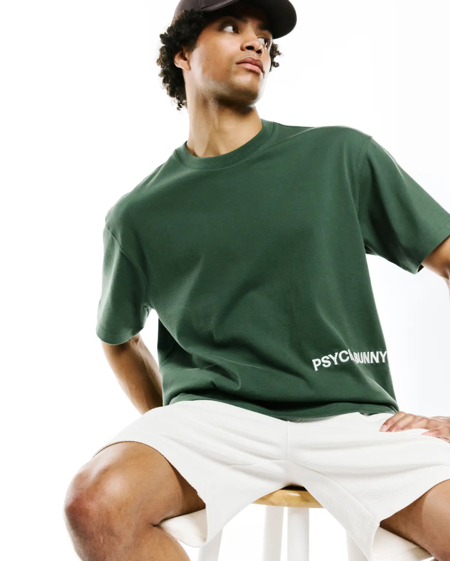 Psycho Bunny Men's Tees Haiden Oversized Tee t-shirt verde Pima