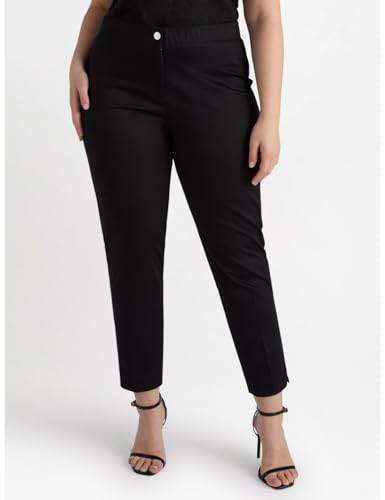 Fiorella Rubino Pantaloni Pantaloni in Cotone Curvy Size cotone con elastico dietro