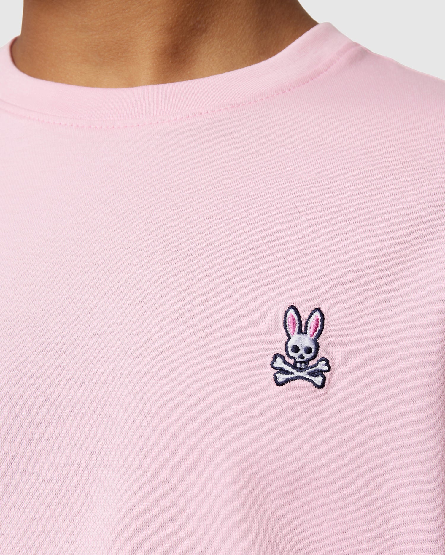 Psycho Bunny Kids Tees Classic Crew Neck Tee B0U014CRPC T-shirt rosa in cotone Pima