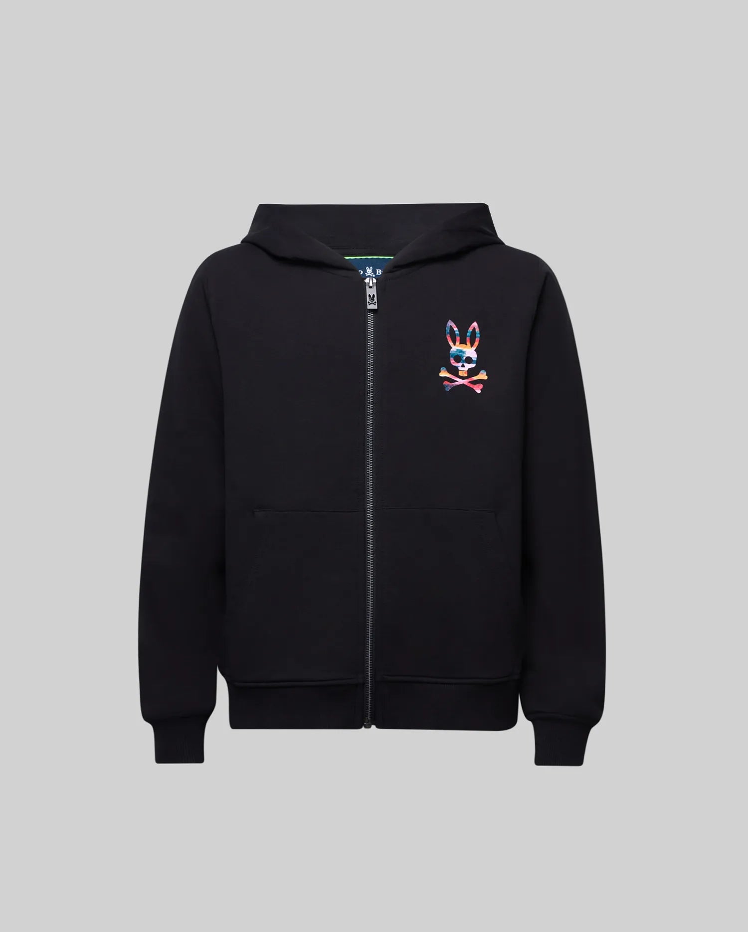 Psycho Bunny Kids Sweatshirts & Hoodies KIDS RAPHAEL FULL ZIP KT0500069 felpa nera