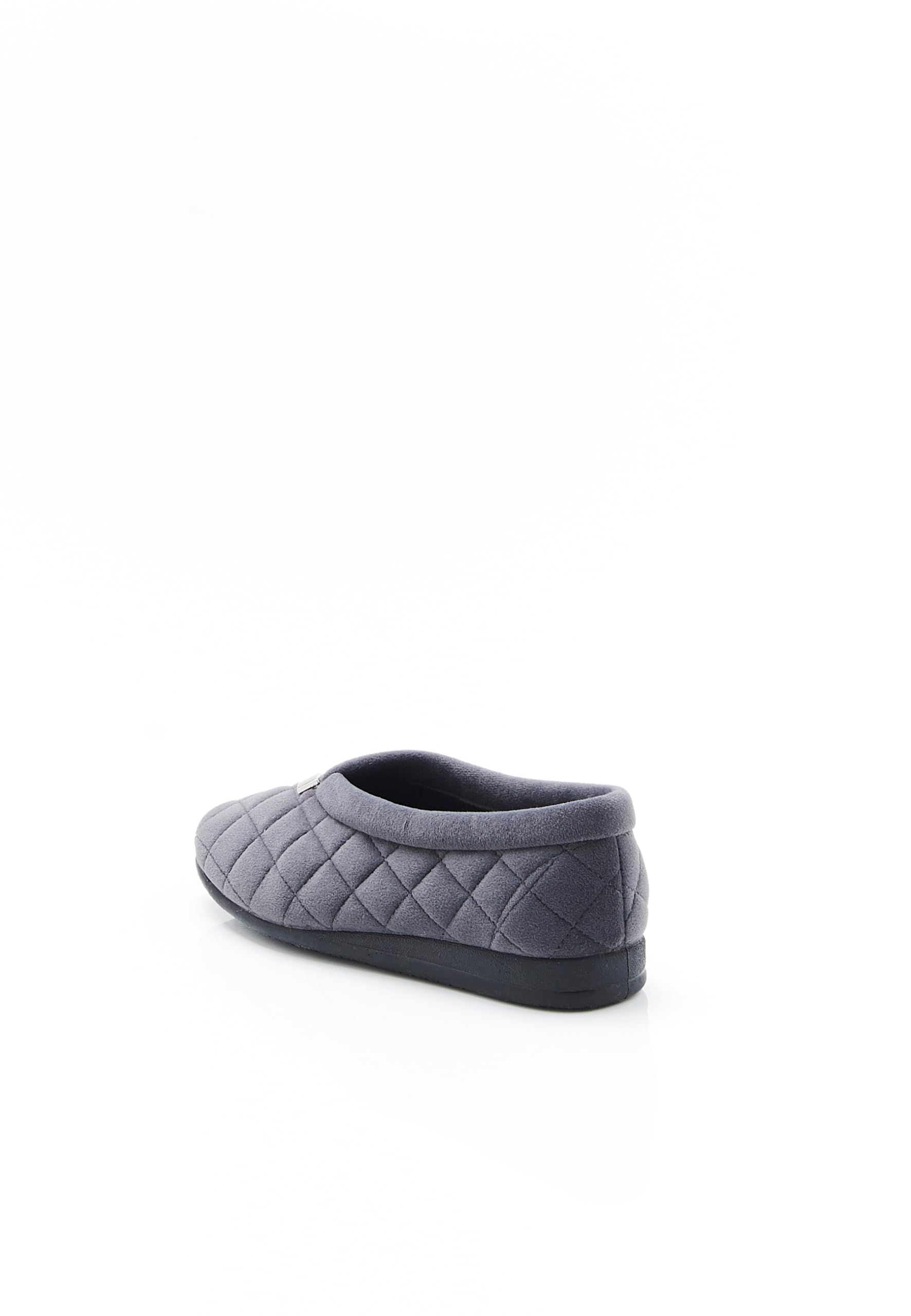 Damart Calzature pantofole da donna in velluto trapuntato blu