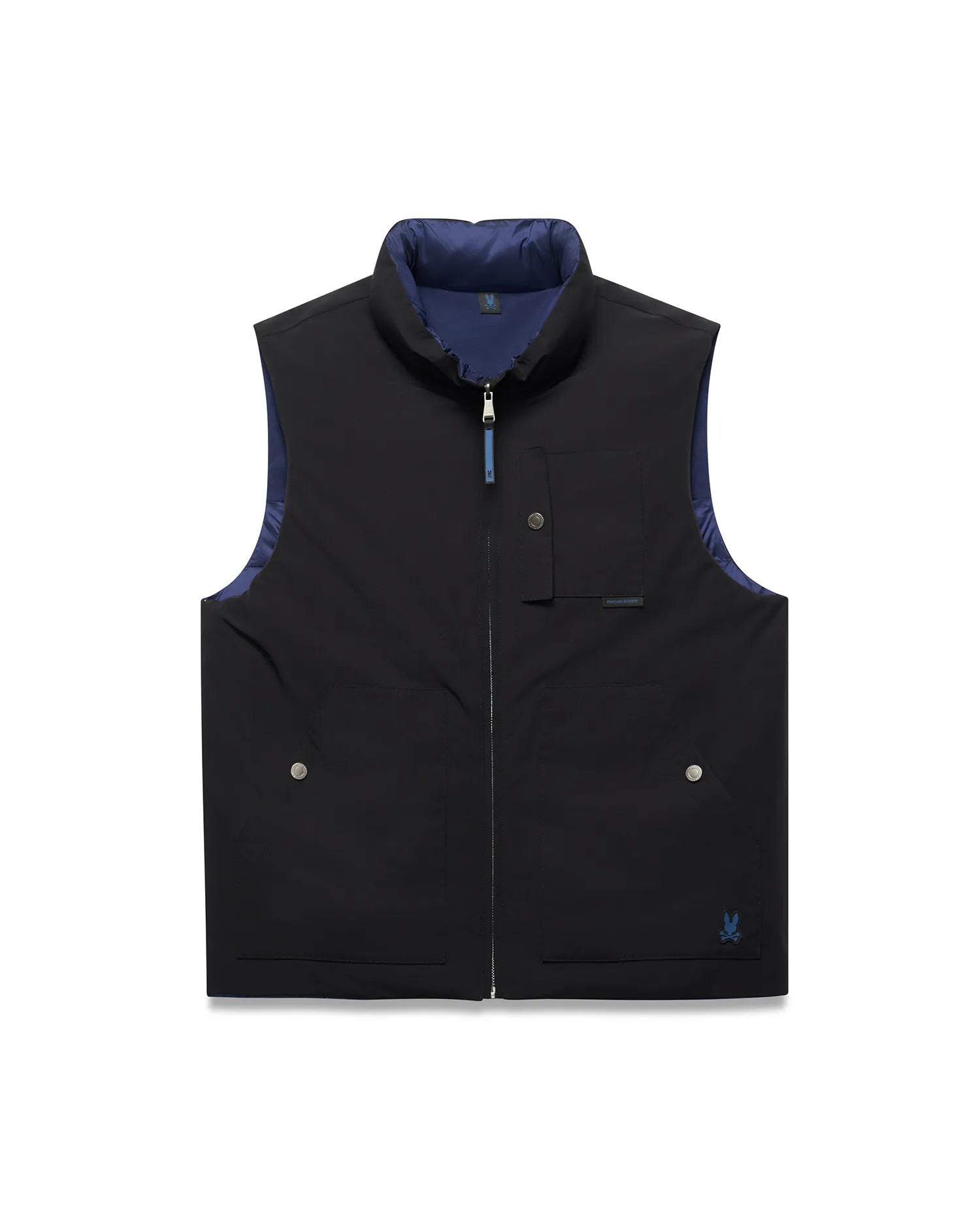 Psycho Bunny Jackets MEN'S GORDLER REVERSIBLE VEST MO1100101 gilet nero reversibile