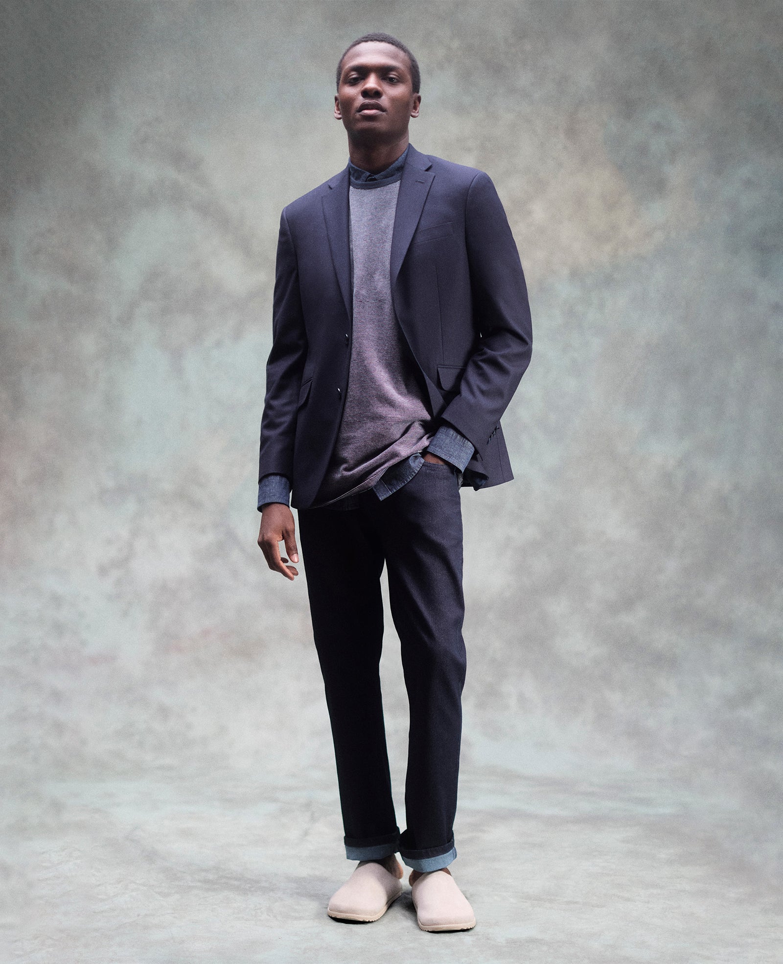 Kenneth Cole Reaction Ready Flex Suit Separate Jacket giacca Navy stretch