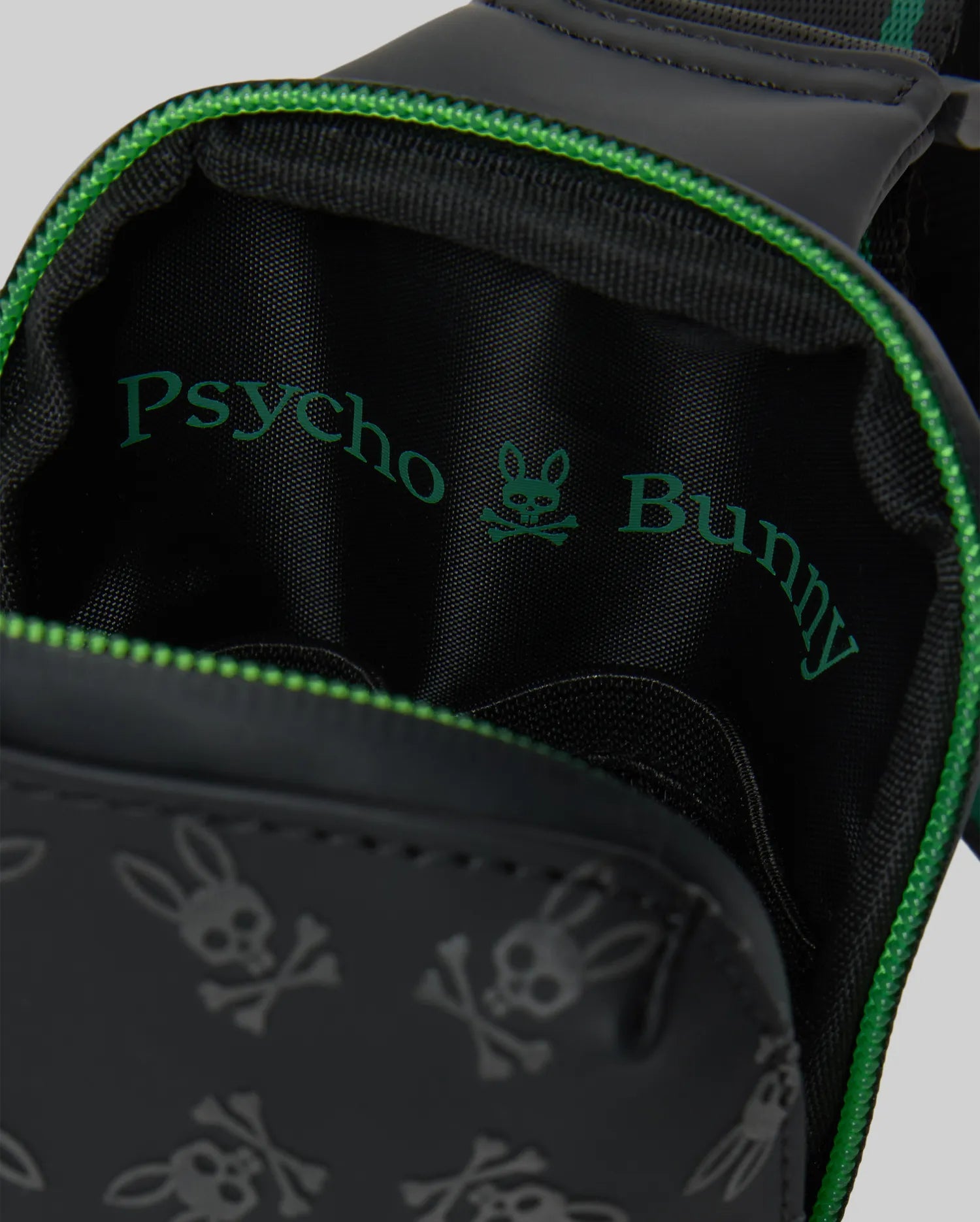 Psycho Bunny Accessories Rubberized Crossbody borsa a tracolla nera