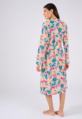Damart Homewear Vestaglia in jersey di cotone stampa tropicale