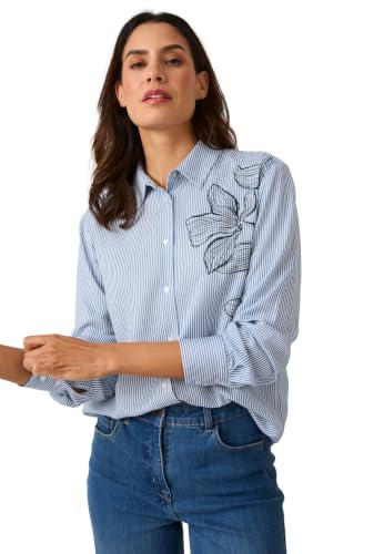 Damart Prêt-à-porter Blusa a righe blu in viscosa EcoVero