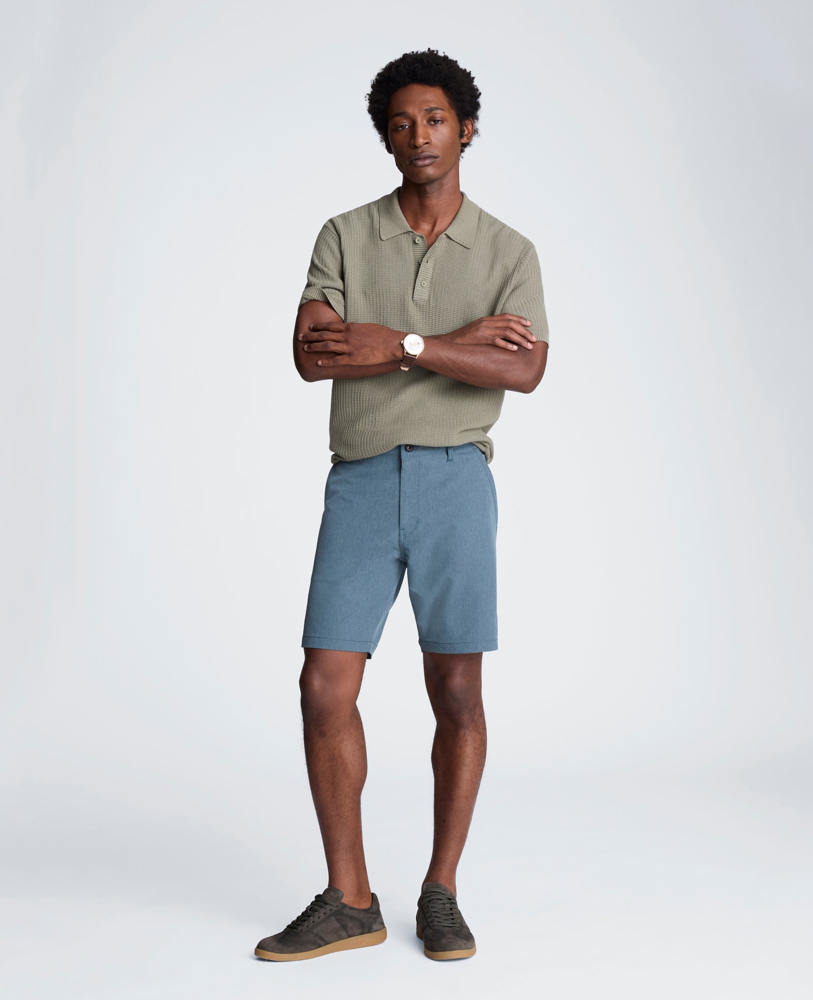 Kenneth Cole Reaction Clothing Performance Tech Short pantaloncini blu navy taglia 30 traspiranti