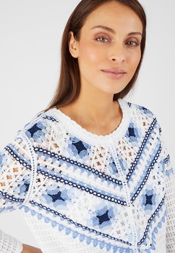 Damart Prêt-à-porter Maglione in maglia crochet colorato