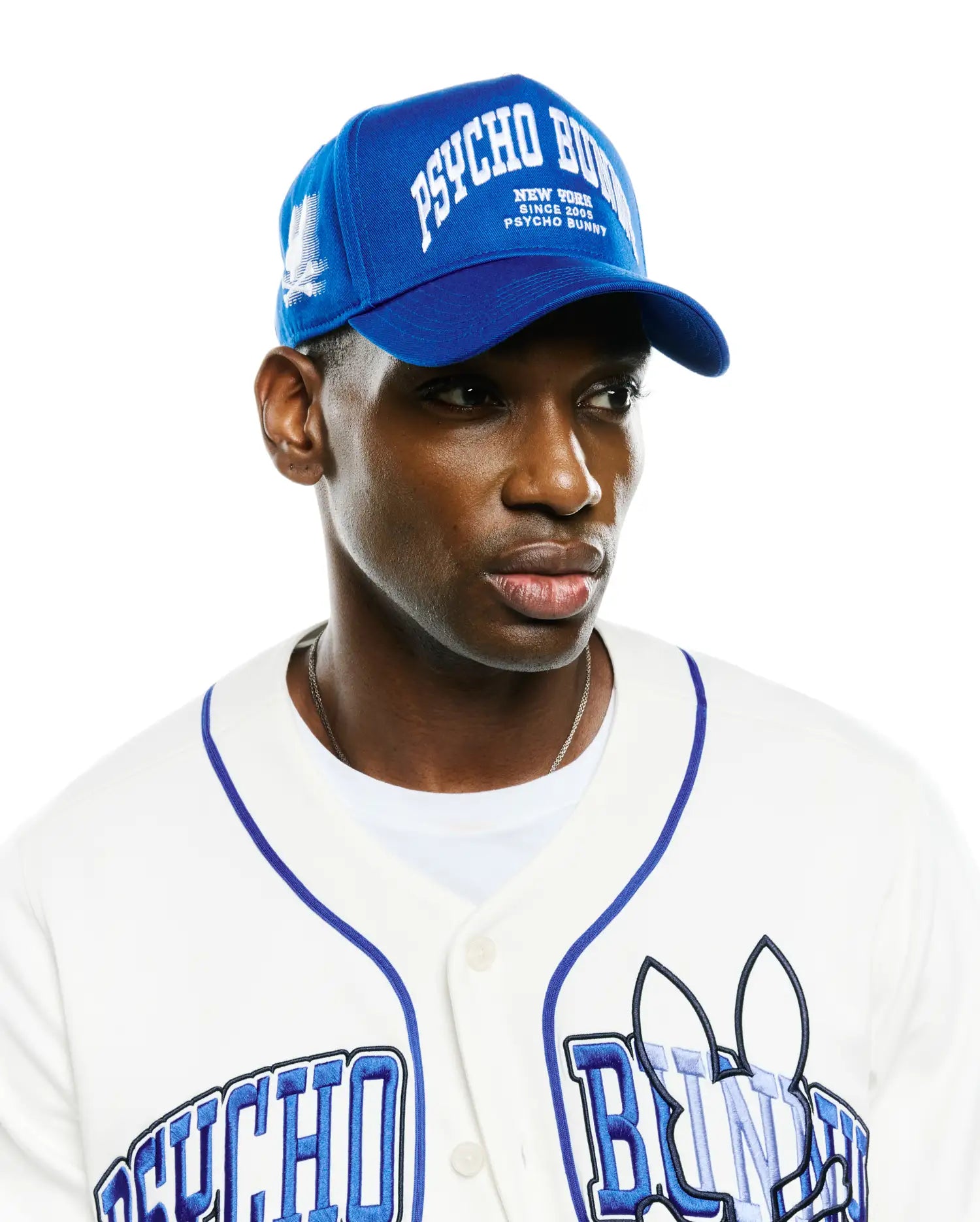Psycho Bunny Accessories Nathaniel A-Frame Trucker Cap cappellino blu