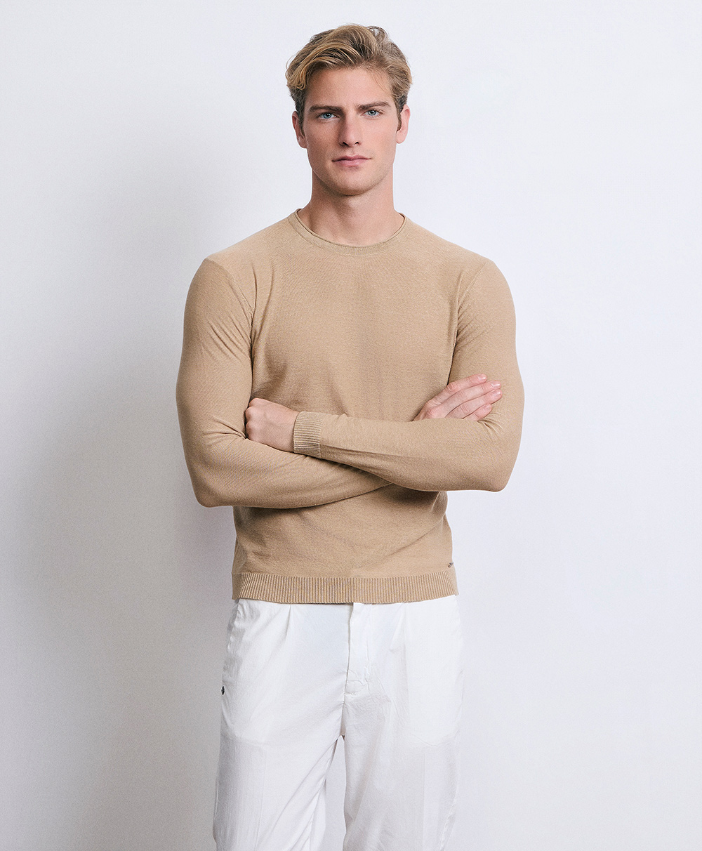 Markup Uomo Maglieria Girocollo misto lino maglia