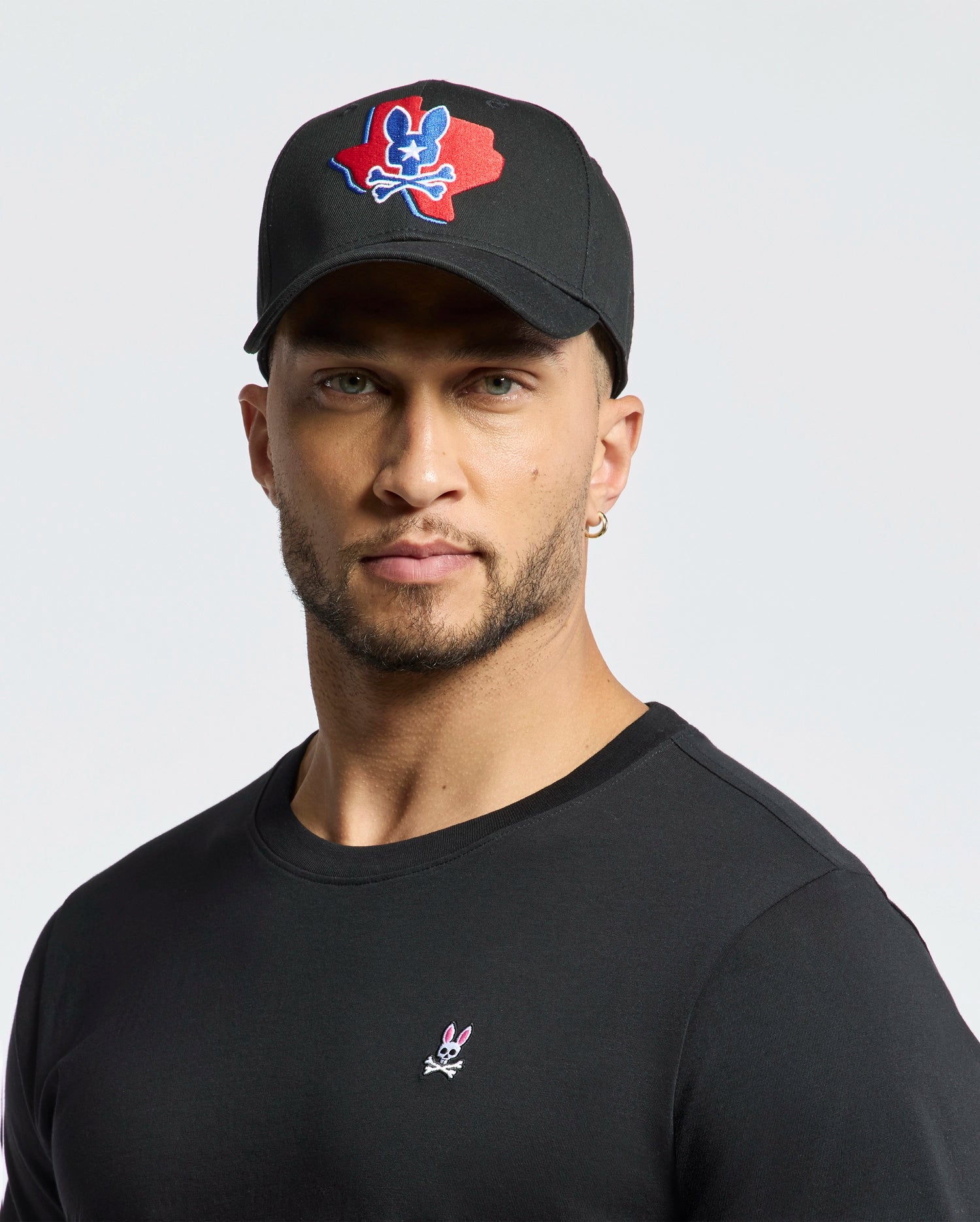 Psycho Bunny Accessories MENS TEXAS BASEBALL CAP - MO1500014 cappellino nero
