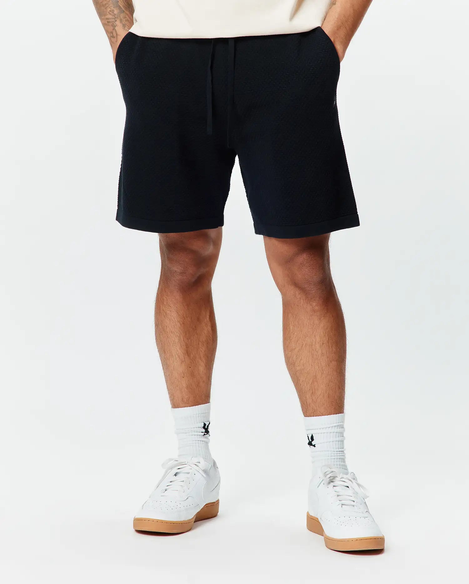 Psycho Bunny Men's Shorts Devon Knit Short 7" shorts neri XXS cotone