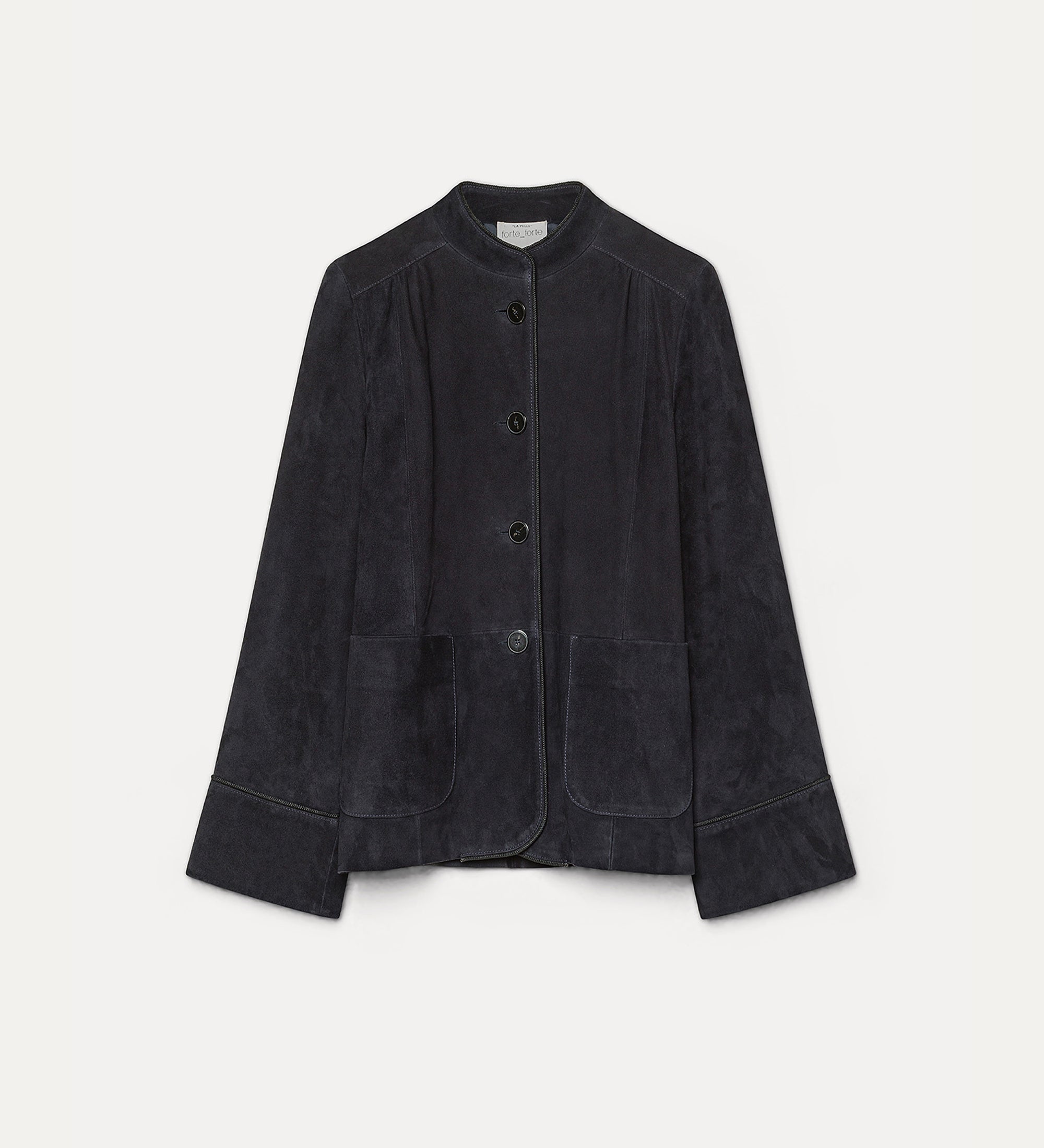 Forte giacche suede band collar jacket notte giacca camoscio