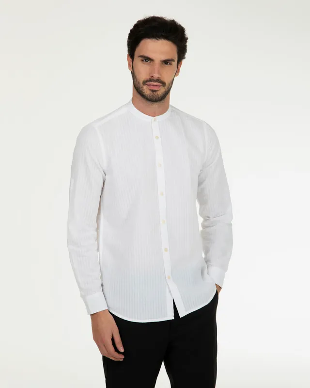 Markup Uomo Camicie Camicia coreana seersucker uomo