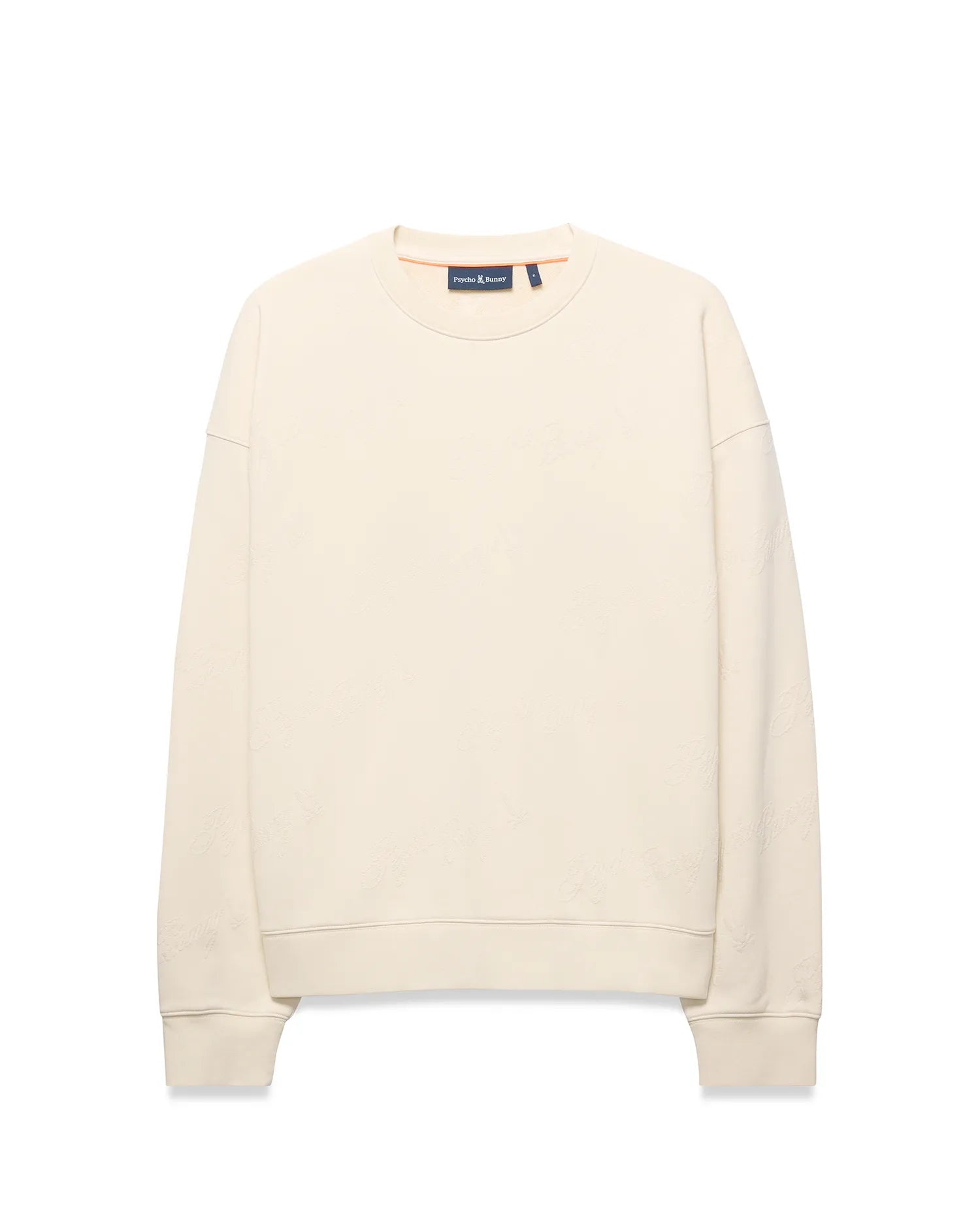 Psycho Bunny Men's Sweatshirts & Hoodies Cedrick Jacquard Sweatshirt MT0500250 felpa grigia oversize
