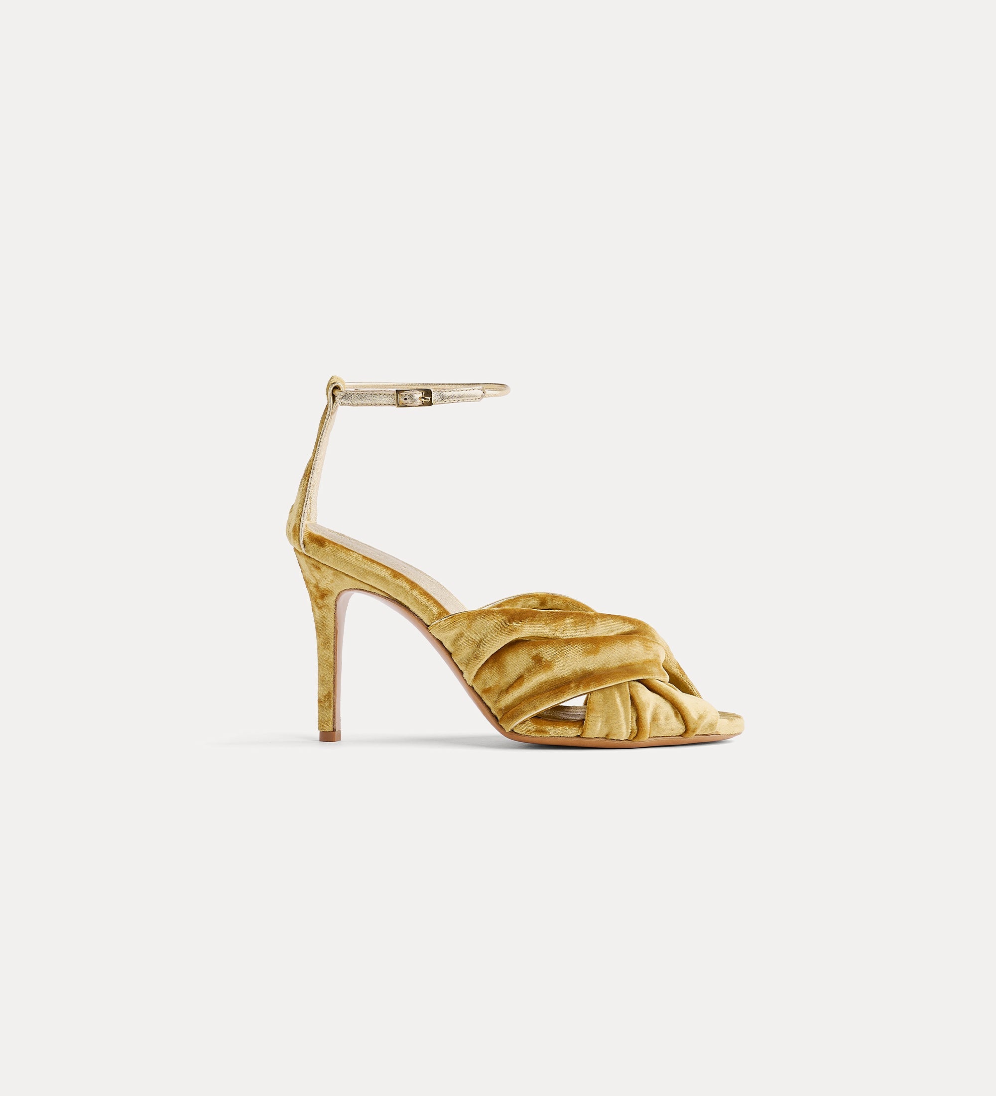 Forte scarpe Velvet Criss-Cross Sandals sandali heliodore con tacco alto