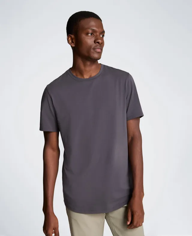 Kenneth Cole Reaction Clothing Performance Crew Neck T-Shirt maglietta antracite S cotone elasticizzato