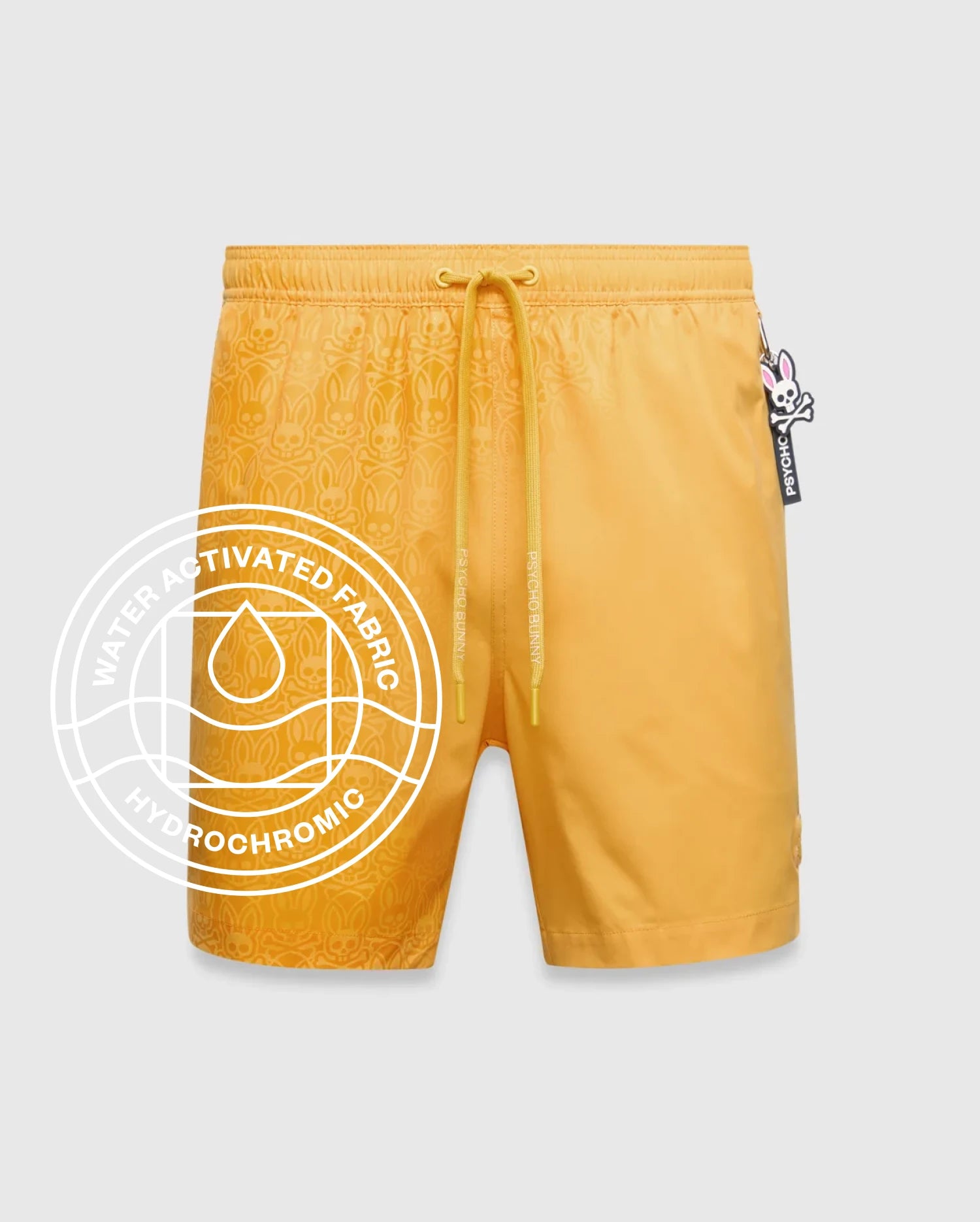 Psycho Bunny Men's Swimwear Samos B6W453F200 boxer mare 6″ giallo