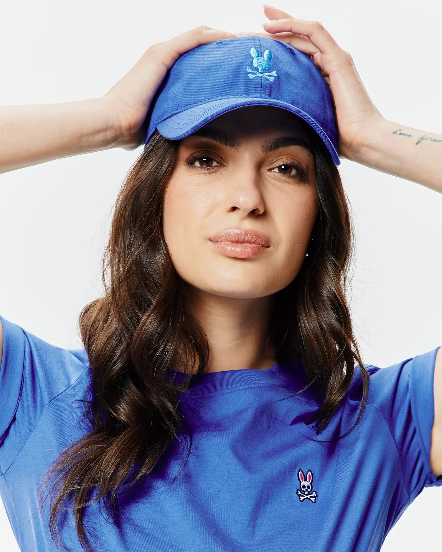 Psycho Bunny Accessories Jimmy Baseball Cap cappellino blu cotone