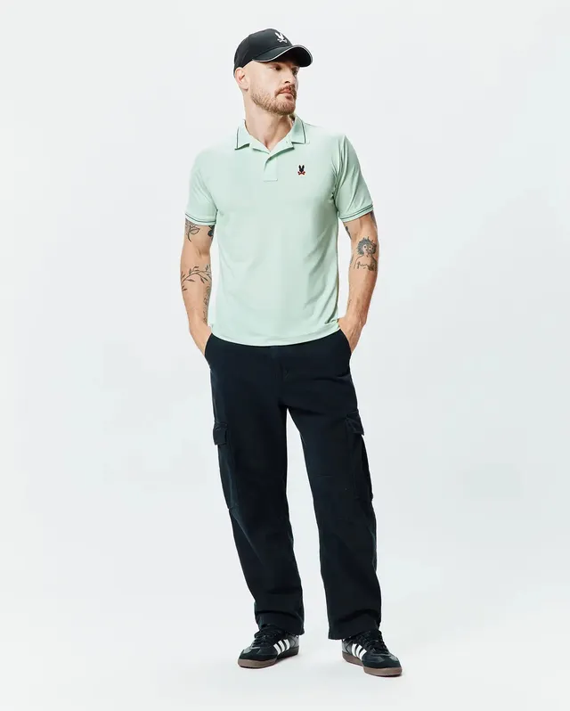 Psycho Bunny Men's Polos Edwin Sport Polo polo verde Misty Jade