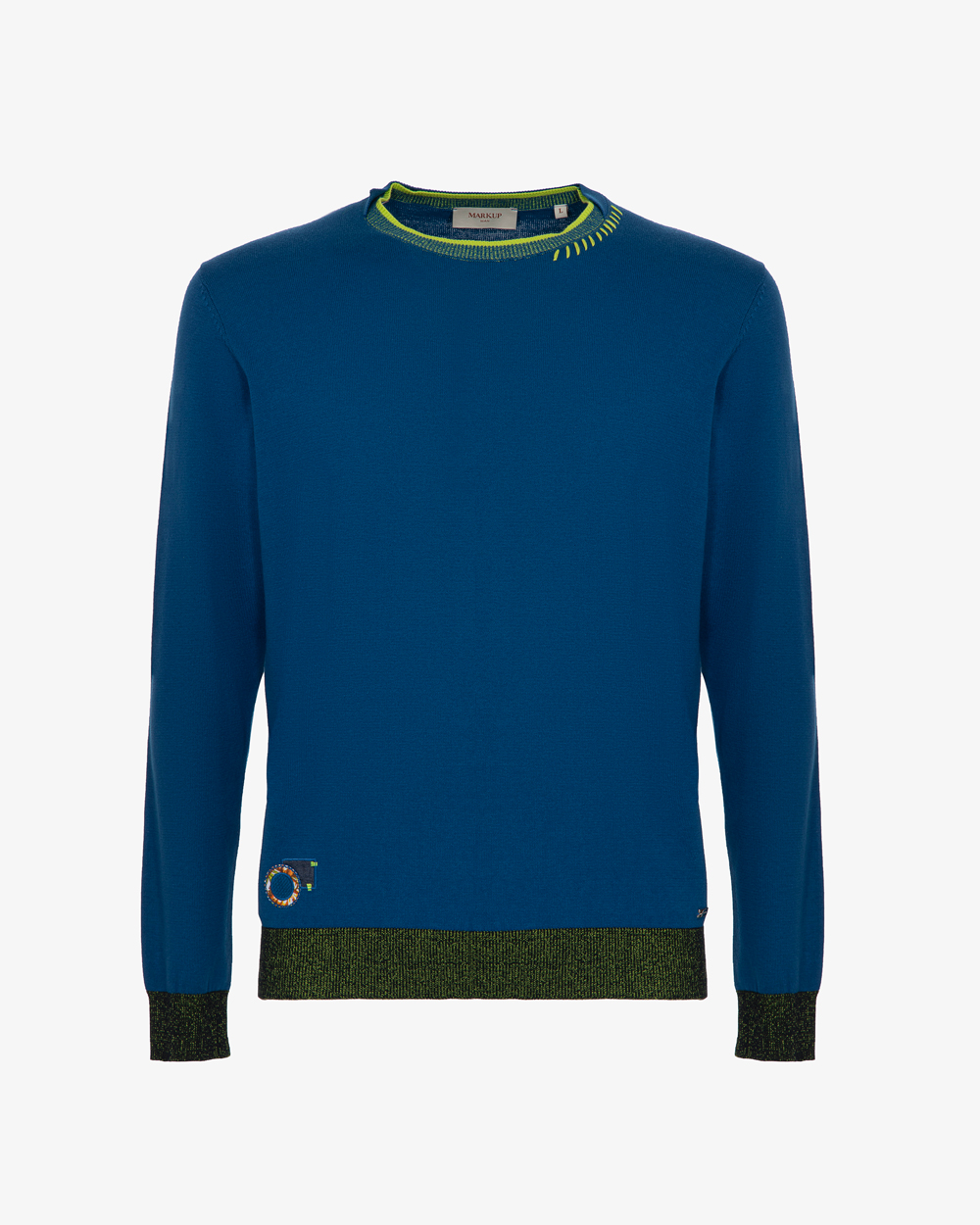 Markup Uomo Maglieria Girocollo inserti in cotone maglione