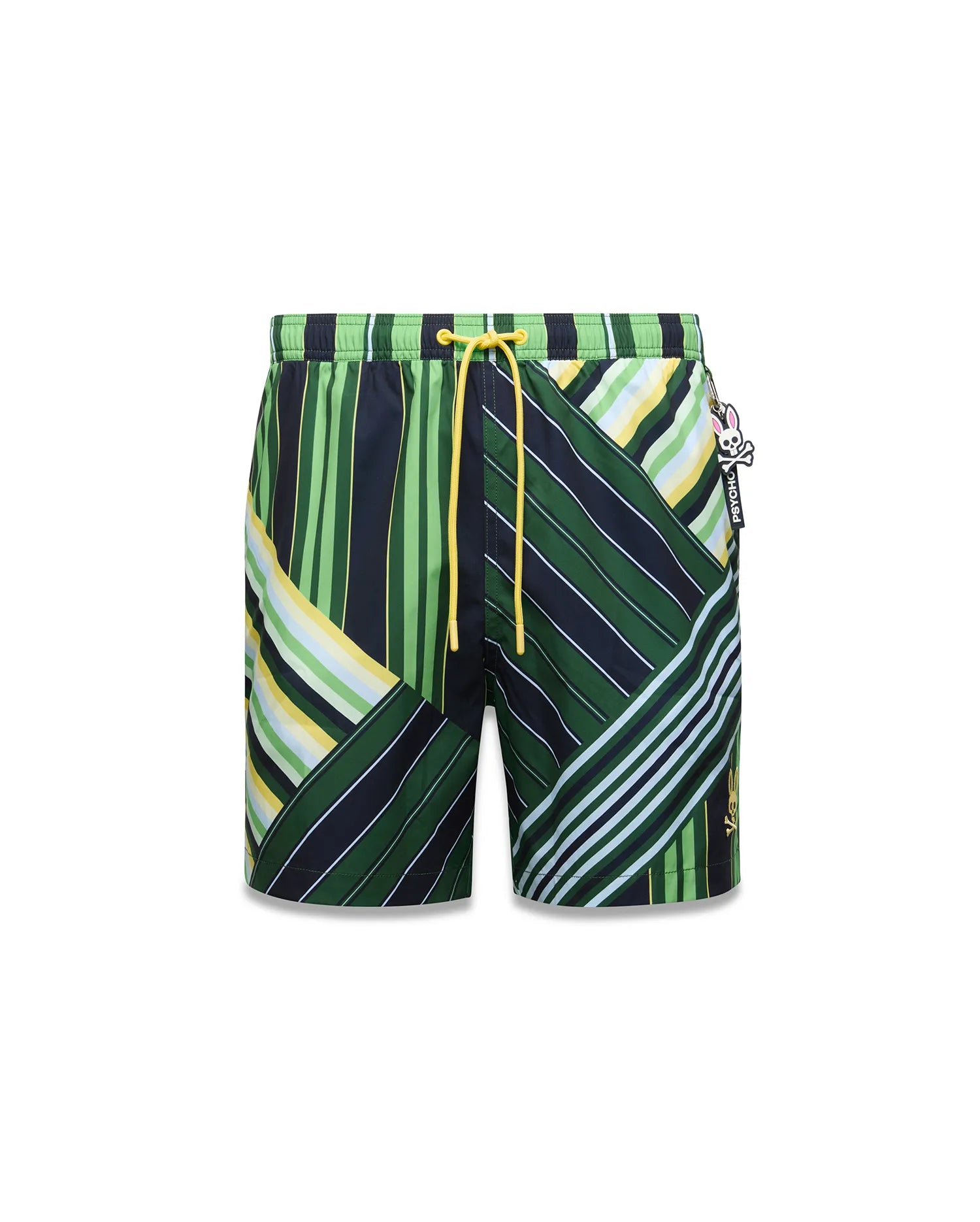 Psycho Bunny Men's Swimwear Drew costume uomo verde stampa 6 pollici