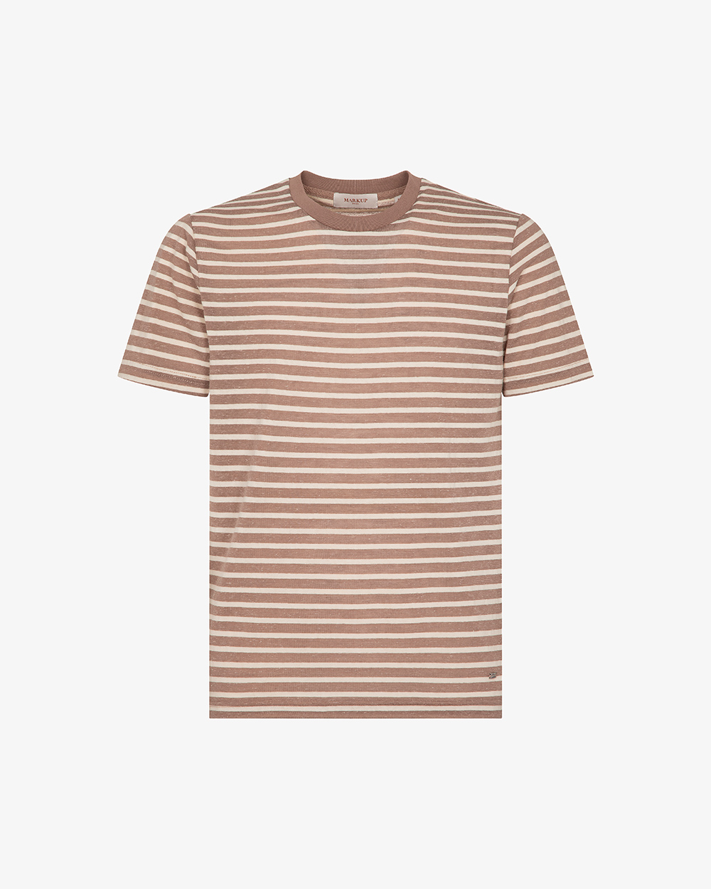 Markup Uomo Maglieria Girocollo misto lino rigato maglia uomo