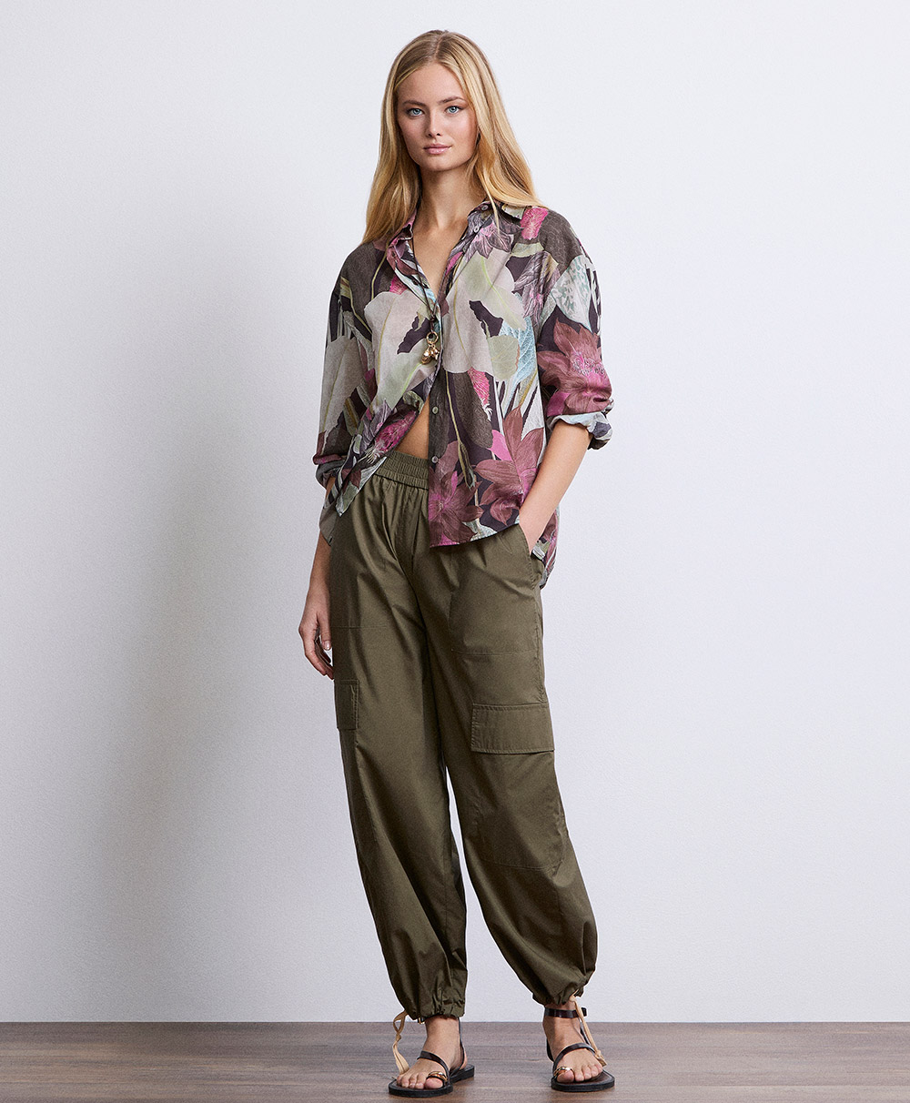 Markup Donna Jeans & Pantaloni Pantalone cargo in tela vela
