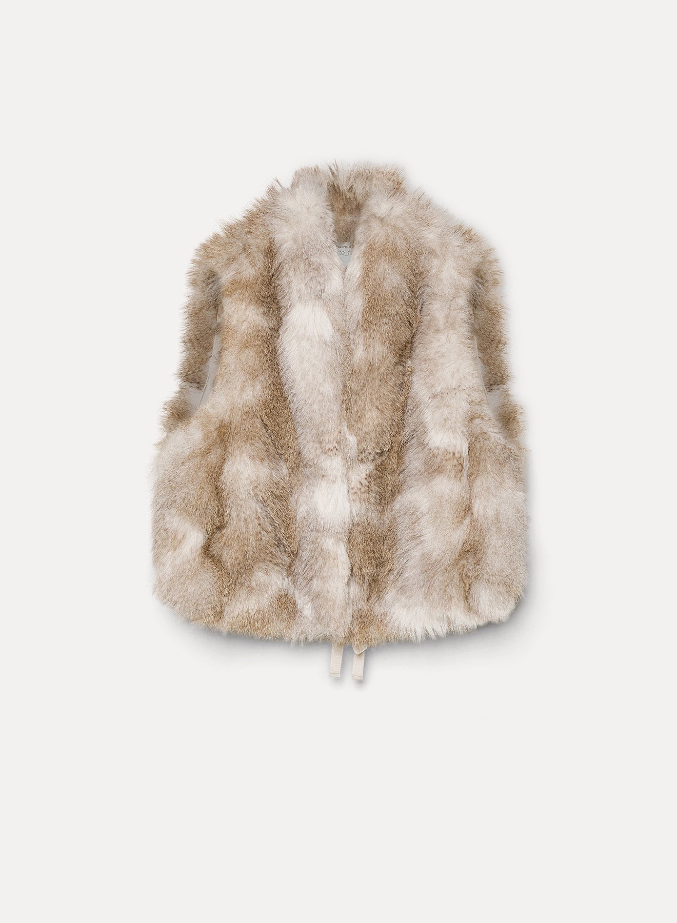Forte giacche Siberian Husky Faux Fur Gilet gilet mandorla bicolore