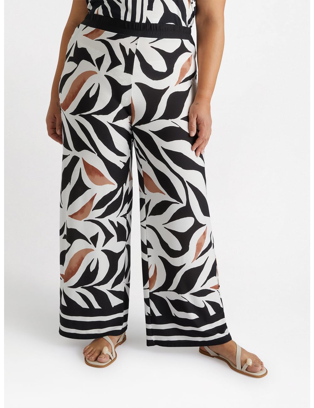 Fiorella Rubino Pantaloni Pantaloni Stampa Foliage M Plus leggeri