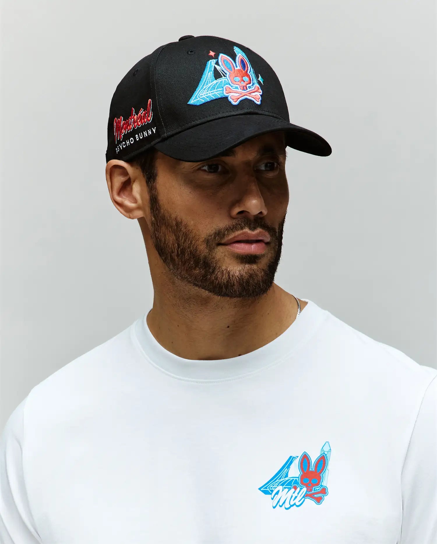 Psycho Bunny Accessories MENS MONTREAL BASEBALL CAP - MO1500048 cappellino nero O/S