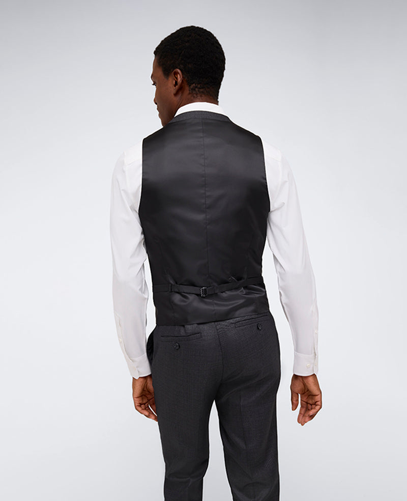 Kenneth Cole Reaction Ready Flex Slim-Fit Suit Separate Vest gilet slim gunmetal elasticizzato