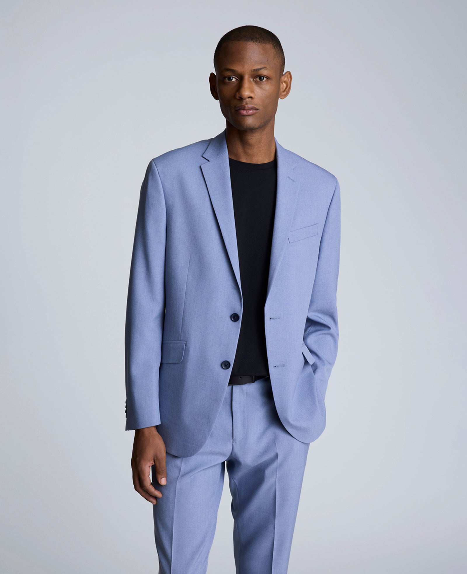 Kenneth Cole Reaction Ready Flex Slim Fit Nested Suit completo azzurro slim fit