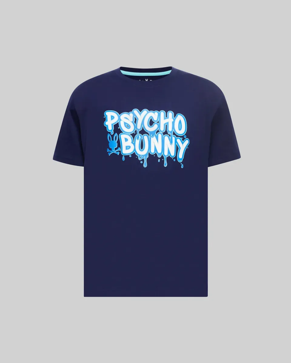 Psycho Bunny Men's Tees MENS CARL WORDMARK GRAPHIC TEE MT0200226