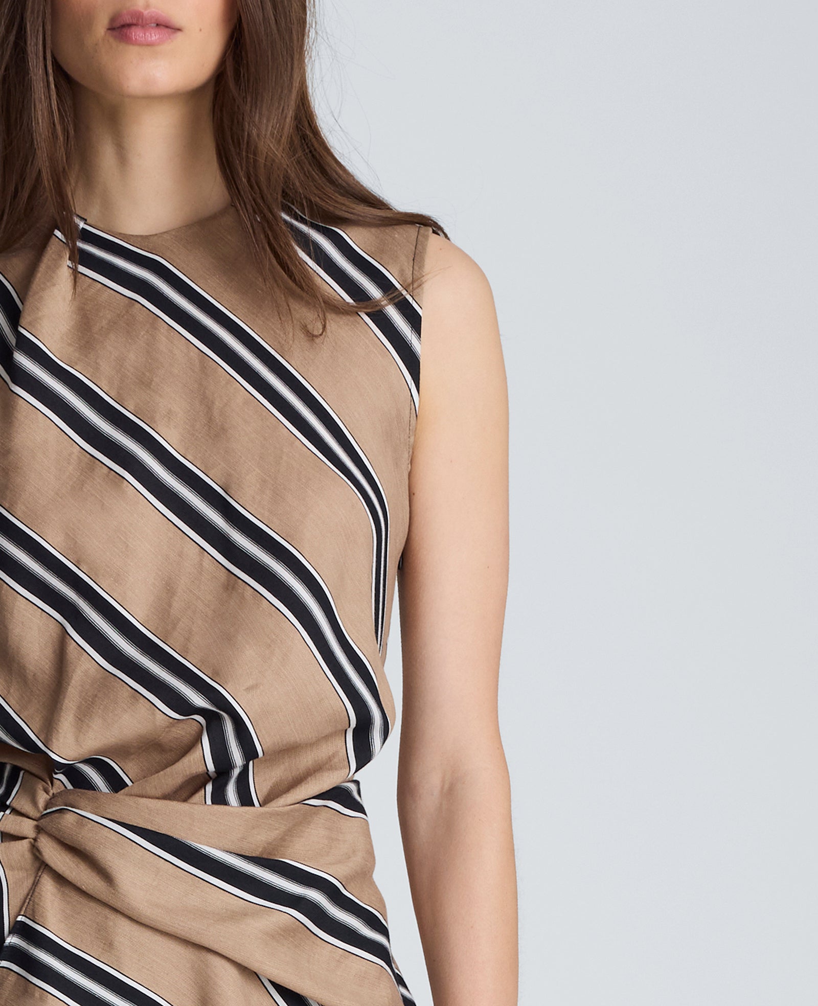 Kenneth Cole Reaction Clothing Asymmetric Hem Mini Dress abito mini Biscotti Multi