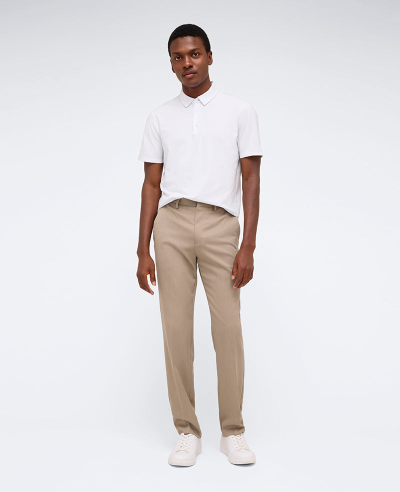 Kenneth Cole Reaction Clothing Slim-Fit Stretch Twill Dress Pant pantaloni oatmeal